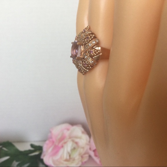 14k ROSE GOLD KUNZITE RING - Picture 3 of 6